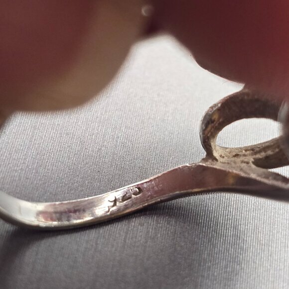 VTG Sterling Silver +925 Sculptural Swirl Ring Size 8 Abstract Wave 4.47g - Picture 8 of 9